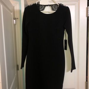Lulu’s Open Lace Back Long Sleeve Dress